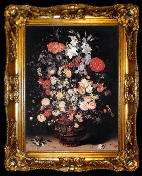 framed  BRUEGHEL, Jan the Elder Flowers in a Vase fg, ta009-2